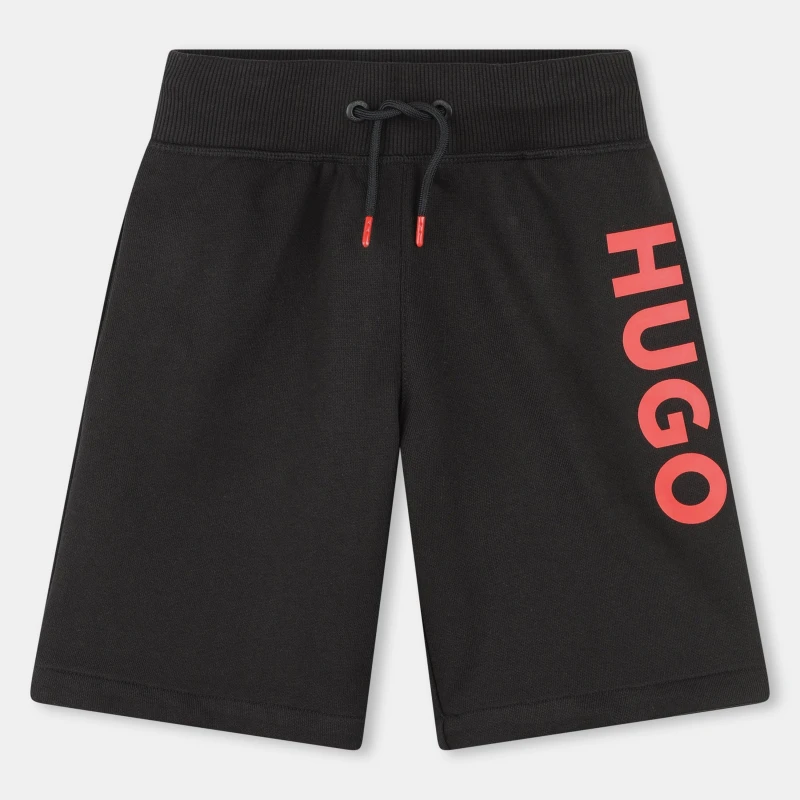 Image of Hugo Logo Shorts Juniors Black 09B unisex 6Y