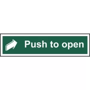 image of Push to open - Sign - PVC (300 x 75mm)