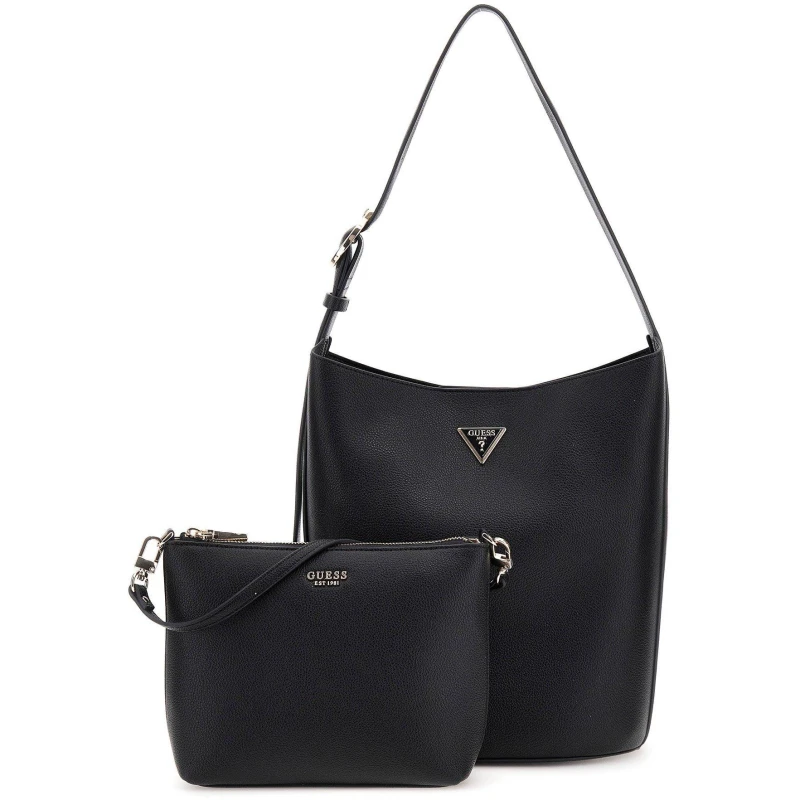 Image of Guess Womens Meridian Bucket Bag Bucket Bags One Size Black 70603803000