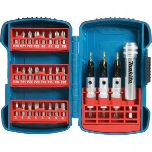 image of Makita 28 Piece 4 Way ScrewDriver Bit Set