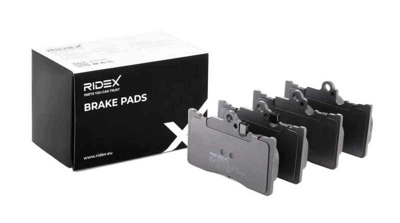 Image of RIDEX 402B0639 Brake pad set Front Axle, with acoustic wear warning Brake Pad Set,disc brake (402)