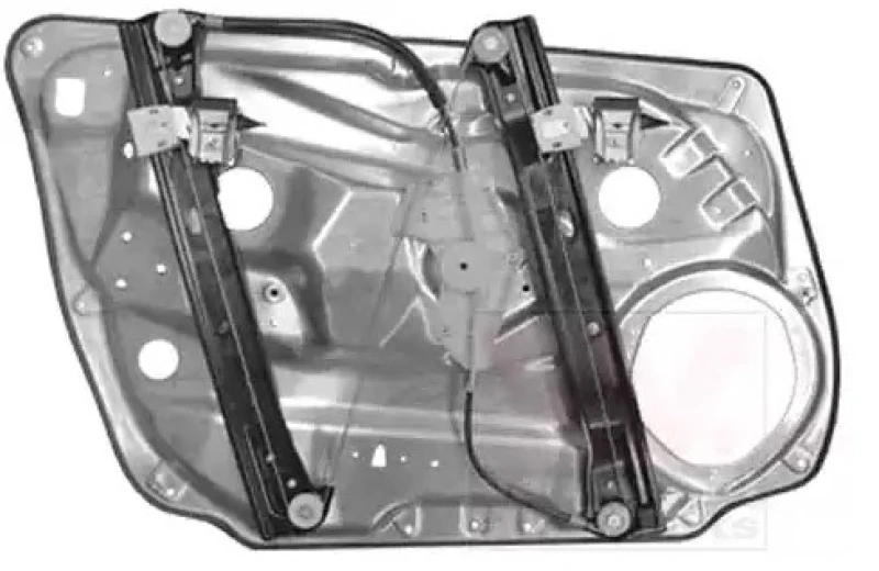 Image of VAN WEZEL 3091262 Window regulator Right Front, Operating Mode: Electric, without electric motor, with bolted-on plate Window Winder (1561)