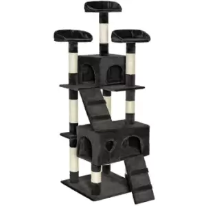 image of Tectake Cat Tree Scratching Post Mogli - Black