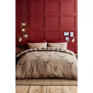 Image of Catherine Lansfield Reversible Stag Duvet Set