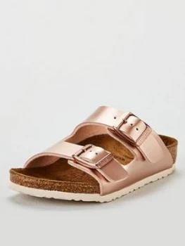 Birkenstock Kids Arizona Metallic Sandals - Rose Gold, Size 10 Younger