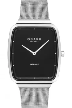 image of Gents Obaku Tern Onyx Watch V267GXCBMC