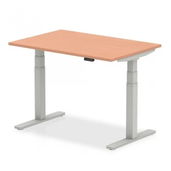 Image of Trexus Sit-Stand Desk Height-adjustable Silver Leg Frame 1200800mm
