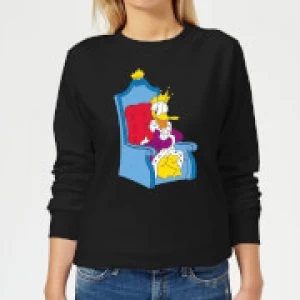 image of Disney King Donald Womens Sweatshirt - Black