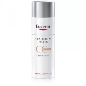 image of Eucerin Hyaluron-Filler CC Cream Against Deep Wrinkles SPF 15 Shade Medium Dark 50ml