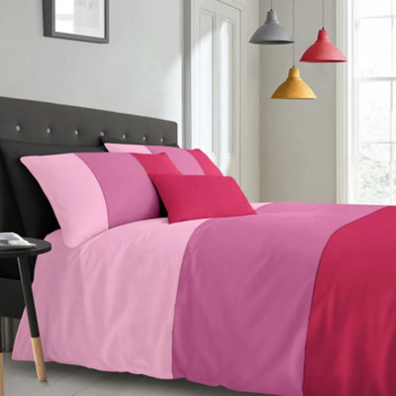 Image of Velosso Pink Lexie Duvet Cover And Pillowcase Set King