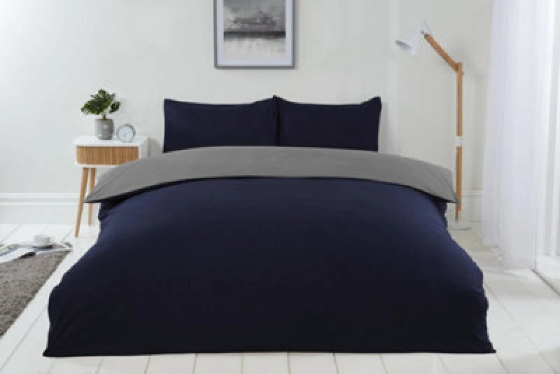Image of New Edge Blinds Brights Reversible Duvet in Blue Size: Single Blue Unisex Single