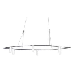 Twinline Cylindrical Pendant Ceiling Light Satin Nickel