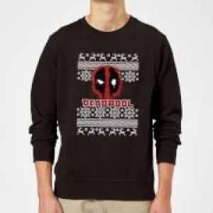 image of Deadpool Christmas Sweatshirt - Black - M