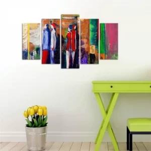 Image of 5ABSMDF-44 Multicolor Decorative MDF Painting (5 Pieces)