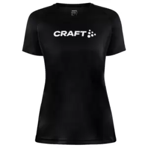 image of Craft Womens/Ladies Core Unify Logo T-Shirt (M) (Black)