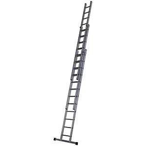 image of Werner Professional 9.18m 3 Section Aluminium Extension Ladder