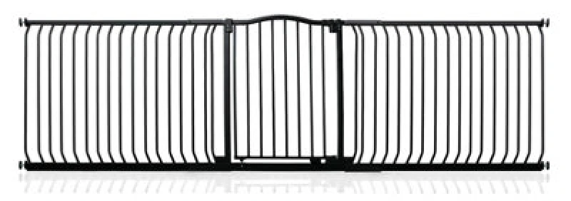 Image of Safetots Curved Top Safety Gate, 271Cm - 280Cm, Matt Black, Pressure Fit Stair Gate