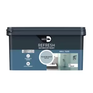 Image of Maison Deco Refresh Bathroom Wall Tile Paint Glacier Blue - 2L
