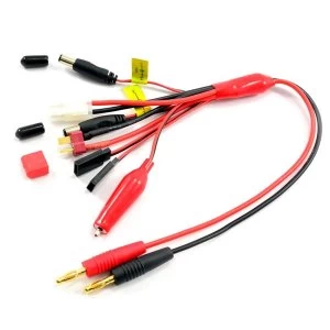 Image of Etronix 4Mm Plug To Glow/Tamiya/Deans/ Jr Tx+Rx And Futaba Tx+Rx Pvc