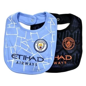 image of Man City Two Pack Bib Set Home And Away One Size