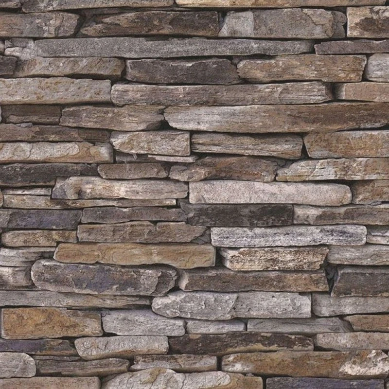 Image of AS Creation Natural Slate Effect Textured Wallpaper Grey unisex