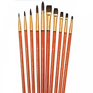 image of Royal & Langnickel Paint Brush Set Super Value Camel Hair Pack of 10