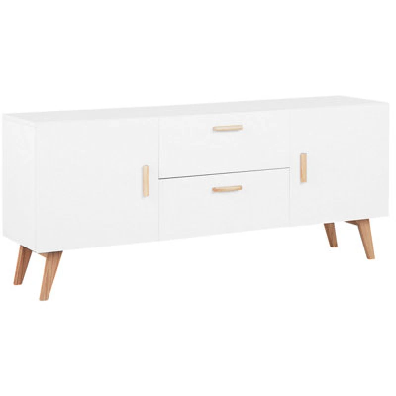 Image of Beliani Scandinavian 2 Door Sideboard Meet White