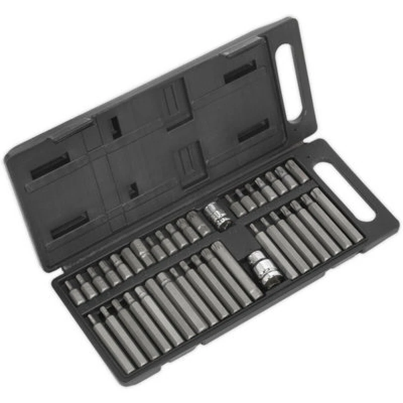 Image of Loops 40pc TRX Star / Hex Key / Spline Socket Bit Set - 3/8" & 1/2" Square Drive Kit Multi