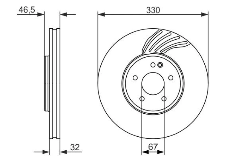 Image of Bosch 0 986 479 719 Brake disc Vented, Coated, High-carbon Brake Disc (82)