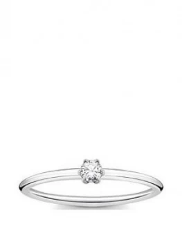 image of Thomas Sabo Sterling Silver and Cubic Zirconia Stacking Ring, One Colour, Size L, Women