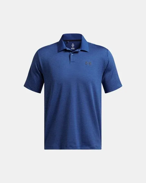 Under Armour Matchplay Stripe Polo Shirt Tech Blue/Horizon Blue M