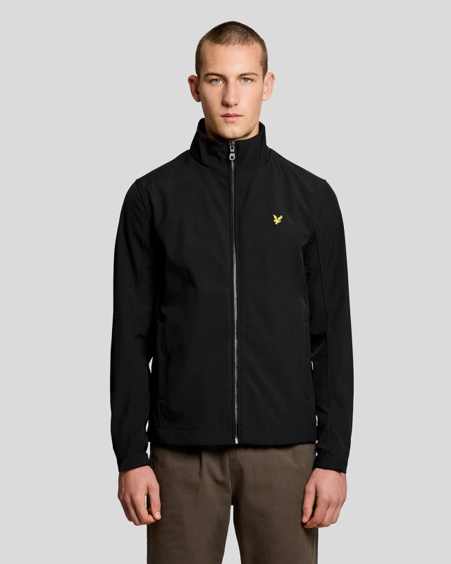 Image of Lyle & Scott Mens Mesh-Back Softshell Jacket in Black