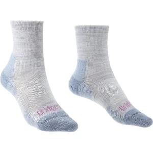 Image of Bridgedale HIKE Lightweight Merino Performance Ankle Original Womens - Large Grey / Smoky Blue