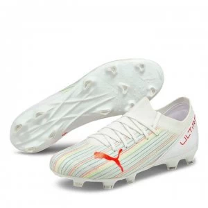 image of Puma Ultra 3.1 FG Football Boots - White/Red