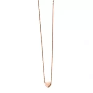Image of Elements 9ct Rose Gold Heart Charm Necklace GN235