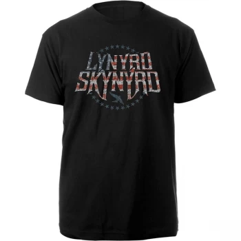 Image of Lynyrd Skynyrd - Stars & Stripes Unisex X-Large T-Shirt - Black
