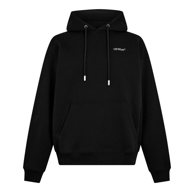 Image of Off White Mens Vanish Arrow Sketch Pull Over Hoodie Black/Pink male XS