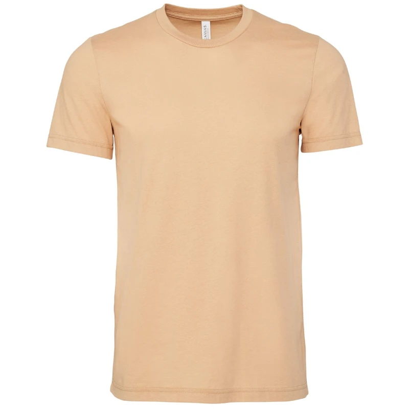 Image of Bella + Canvas Mens Jersey Crew Neck T-Shirt in Light Sand Size: XS Light Sand Male XS