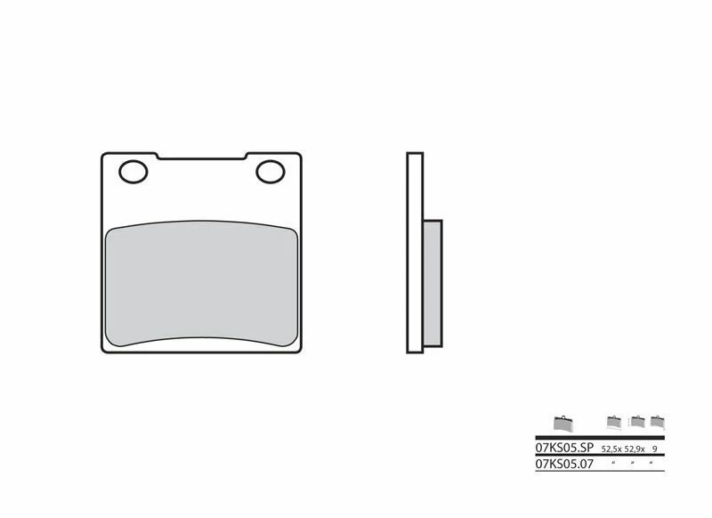 Image of Brembo S.p.A. Street Sintered Metal Brake pads - 07KS05SP
