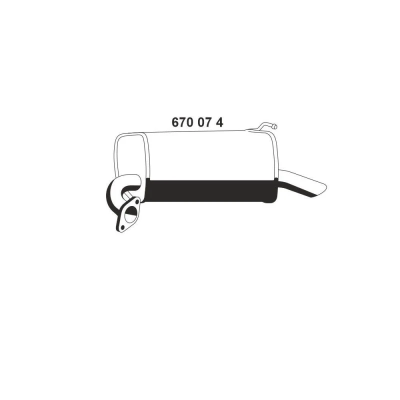 Image of ERNST 670074 Rear silencer End Silencer (3437)