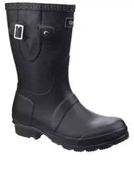 image of Cotswold Windsor Short Welly - Black, Size 7, Women