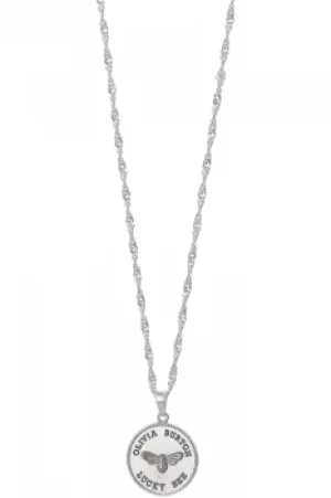 Image of Olivia Burton Lucky Bee Coin Pendant Necklace OBJAMN138