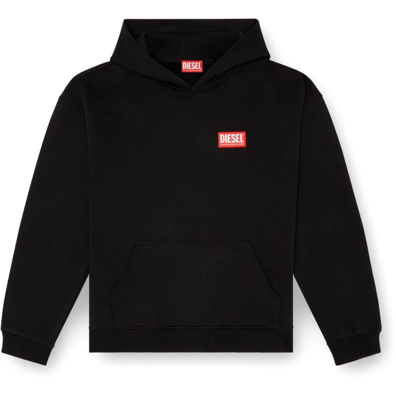 Image of Diesel Label Hoodie - Black S