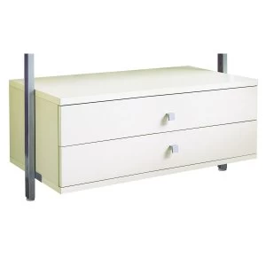 Image of Wickes Large 2 Drawer Kit White - 900mm
