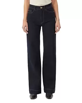 image of DL1961 Hepburn High Rise Vintage Wide Leg Jeans in Bright