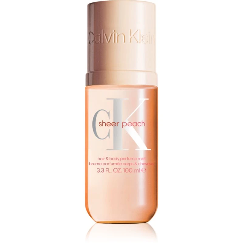 Image of Calvin Klein CK Sheer Peach perfumed body and hair mist unisex 100ml