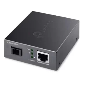 LINK (TL-FC311A-2) Gigabit WDM Media Converter, Fiber up to 2km, Auto-Negotiation RJ45 Port, GB SC Fiber Port, 1550 nm TX,...