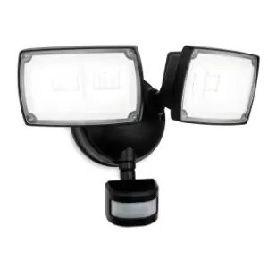 Reflex LED Security 2 Light Wall with PIR Black IP54