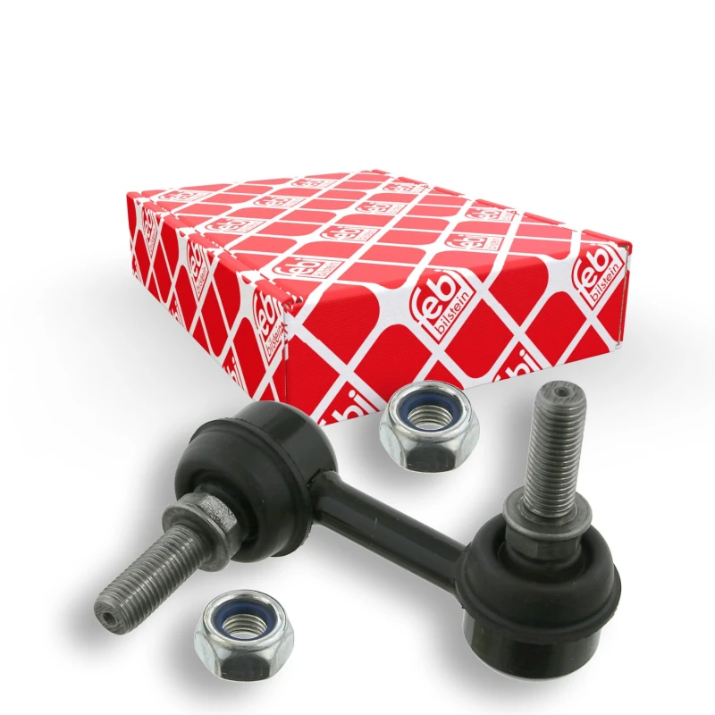 Image of FEBI BILSTEIN 27463 Anti-roll bar link OE Turbo NEW, Front Axle Left, with nuts Link Stabiliser (3229)
