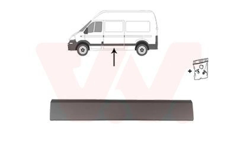 Image of VAN WEZEL Trim / Protective Strip, sidewall VAN WEZEL 4388423